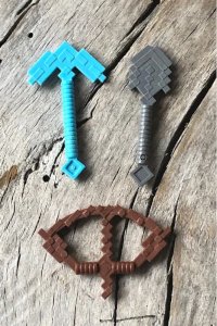 Lego pieces/accessories Minecraft weapons
