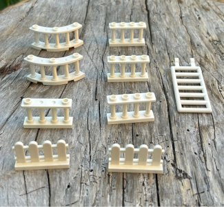 Lego white barriers pieces/accessories