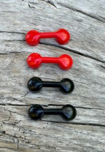 Black and red combined Lego phone parts/accessories