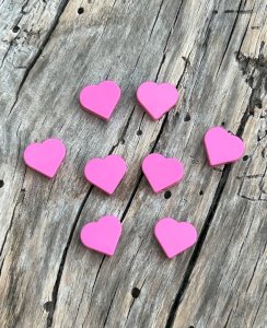 Lego pieces/accessories pink hearts
