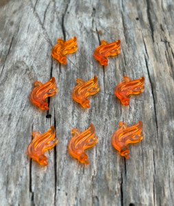 Lego orange flames pieces/accessories
