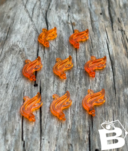 Pièces/accessoires Lego flammes oranges