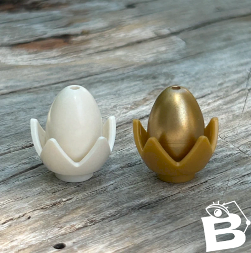 Pièces/accessoires Lego œufs blanc et doré