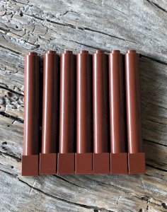 Brown Lego pillar pieces/accessories
