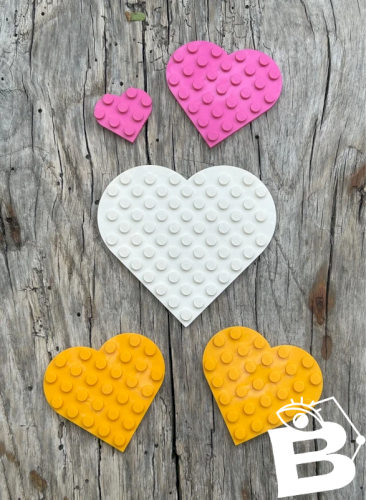Pièces/accessoires Lego plaques cœur