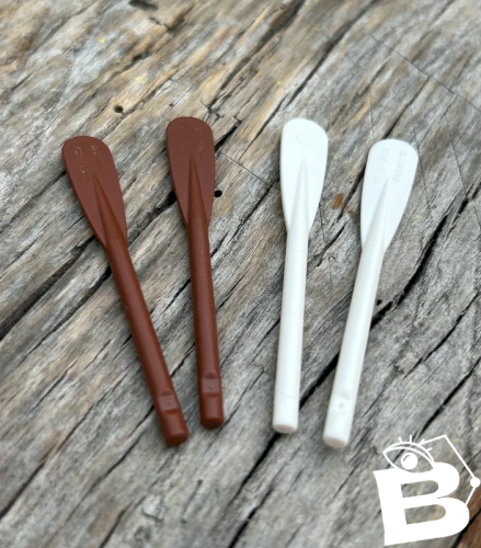 Pièces/accessoires Lego rames marrons et blanches