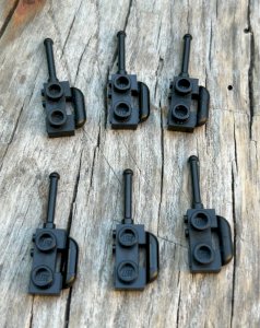 Lego black walkie-talkie pieces/accessories