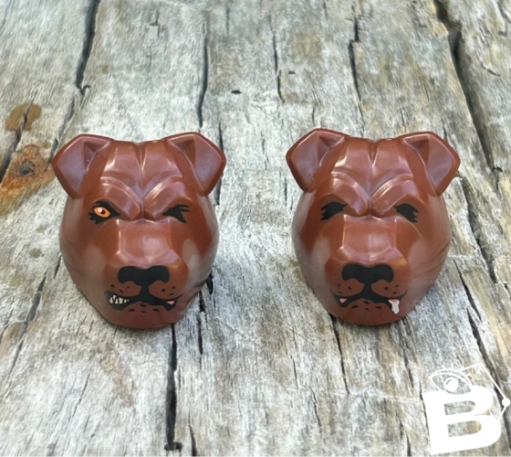 Pièces/accessoires Lego têtes de chien marrons