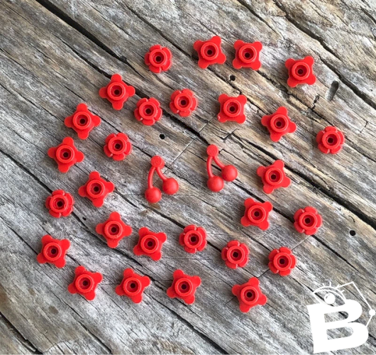 Pièces/accessoires Lego thème jars diamètre fleurs rouges