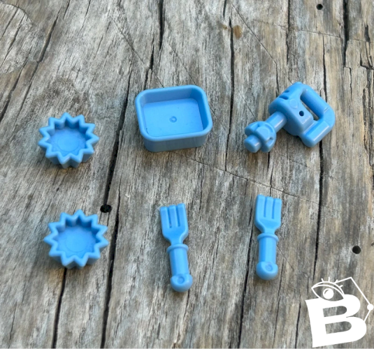 Pièces/accessoires Lego ustensiles de cuisine bleus