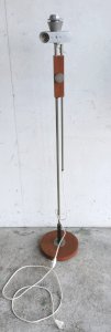  Vintage TEAK Metal Chrome FLOOR LAMP STAND 100 Watts brand TEMDE type 182 MAG