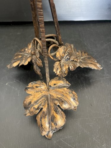 Pied de lampe Art Nouveau fer forgé métal design vintage lamp