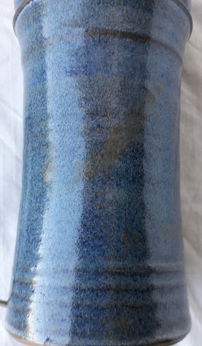 Pied de lampe bleu