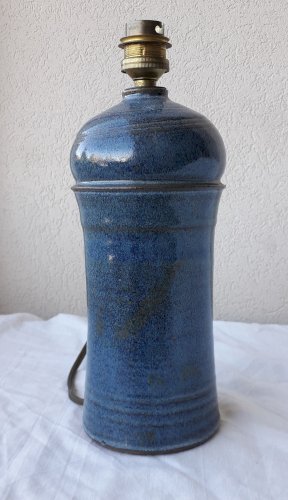 Pied de lampe bleu
