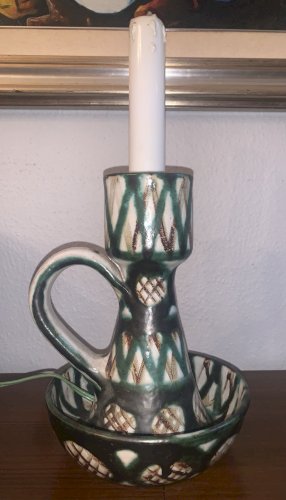 pied de lampe céramique Robert Picault Vallauris 1960's fonctionne