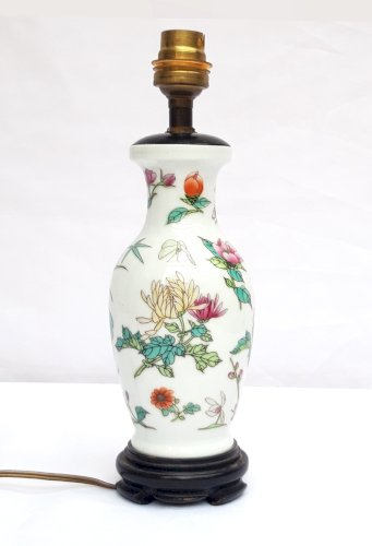 Pied de lampe chinoise porcelaine