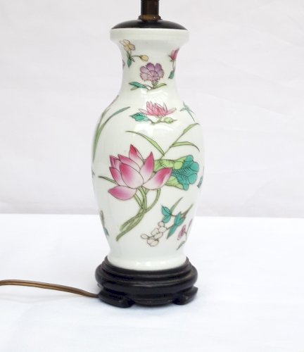 Pied de lampe chinoise porcelaine