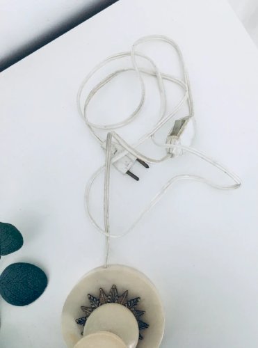 Pied de lampe en albâtre