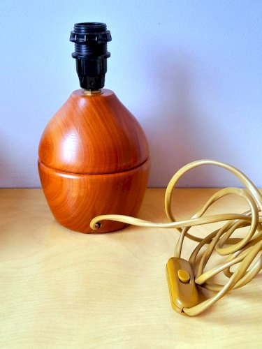 Pied de lampe en bois 1970