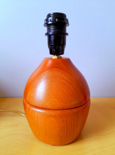 Pied de lampe en bois 1970
