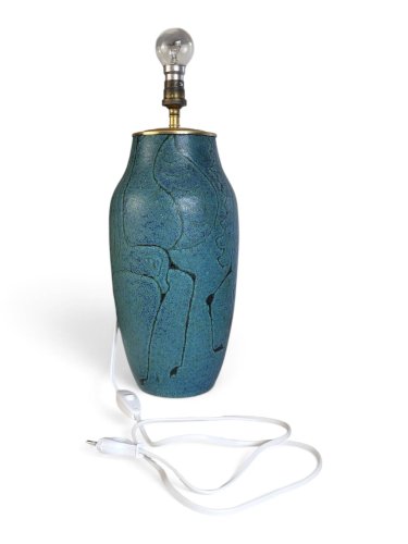 Pied de lampe en céramique émaillée  Meynard, Vallauris, vers 1950-1960