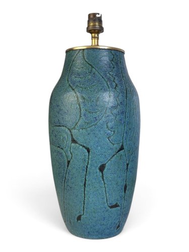 Pied de lampe en céramique émaillée  Meynard, Vallauris, vers 1950-1960