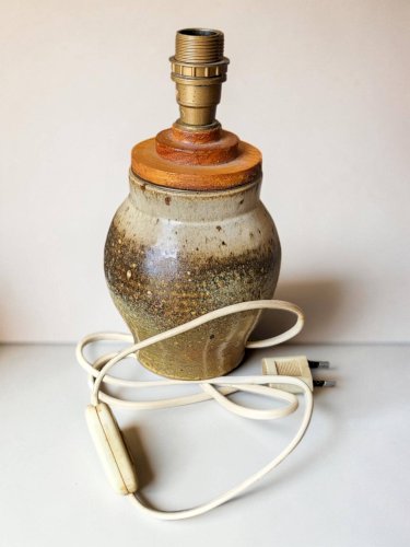 Pied de lampe en grès Bodin