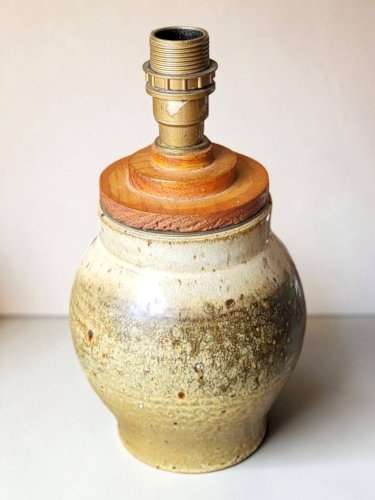 Pied de lampe en grès Bodin