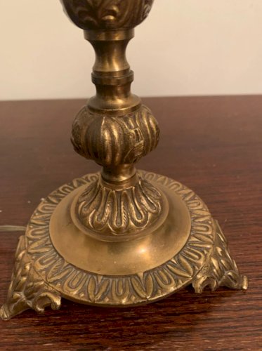Pied de lampe en laiton année 50