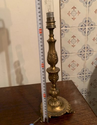 Pied de lampe en laiton année 50