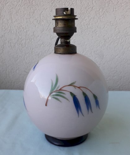 Pied de lampe en opaline