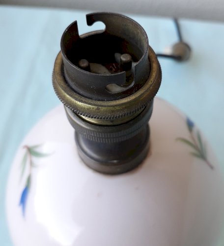 Pied de lampe en opaline