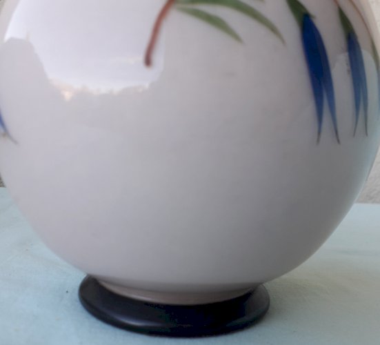 Pied de lampe en opaline