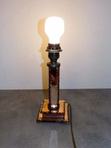 PIED DE LAMPE MIROIR CUIVRE