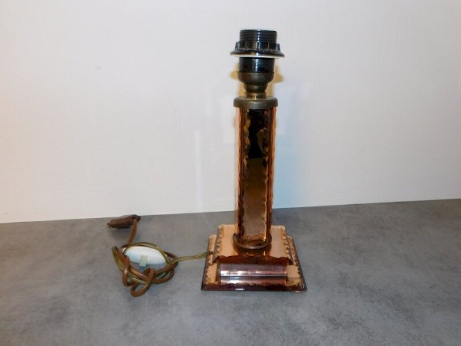 PIED DE LAMPE MIROIR CUIVRE