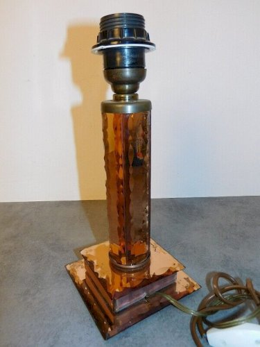 PIED DE LAMPE MIROIR CUIVRE