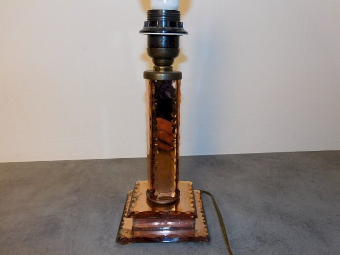 PIED DE LAMPE MIROIR CUIVRE