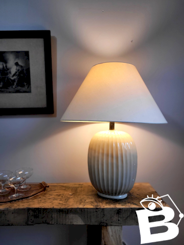 Pied de lampe moderniste en faïence