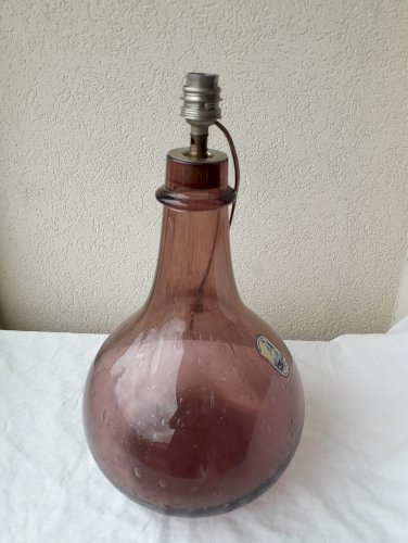 Pied de lampe verre soufflé