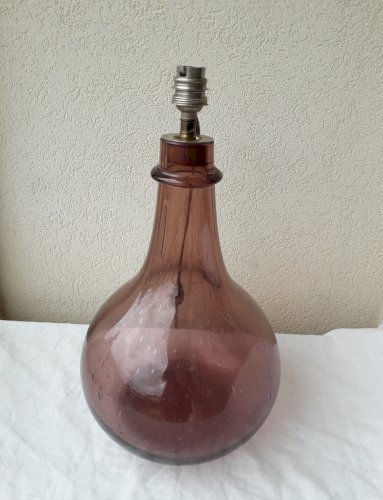 Pied de lampe verre soufflé