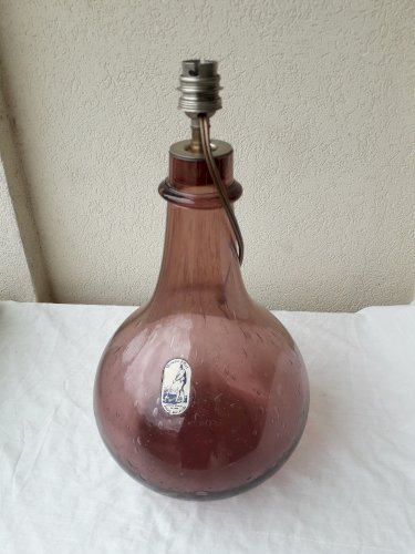 Pied de lampe verre soufflé