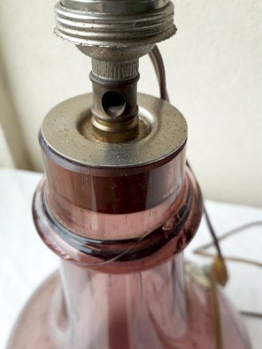 Pied de lampe verre soufflé