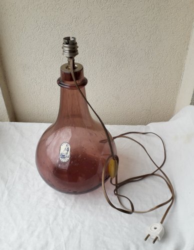 Pied de lampe verre soufflé