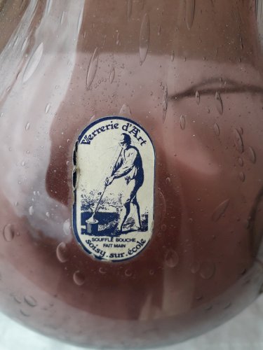 Pied de lampe verre soufflé