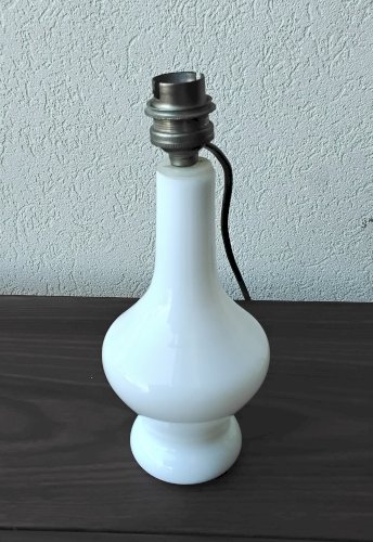 Pied de lampe vintage en opaline