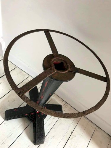 Pied De Table Godin Ancien En Fonte, Style Industriel, Art Deco, Loft