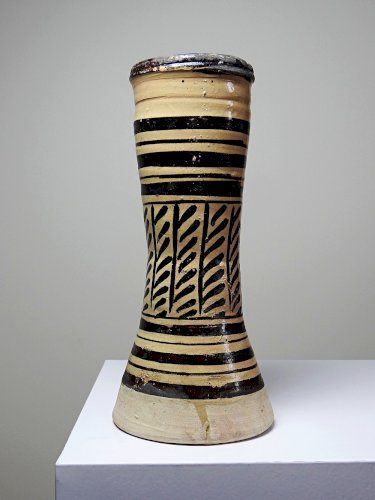 Pied de tamtam/tambour poterie vernissé vintage/ancien