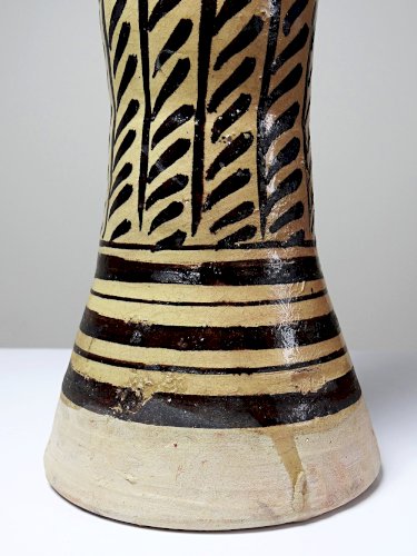 Pied de tamtam/tambour poterie vernissé vintage/ancien