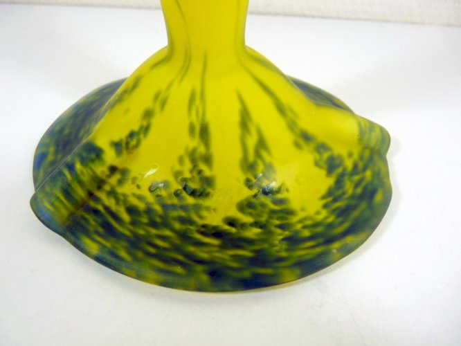 Pied Lampe Pâte de Verre Charles Vessiere Art Nouveau Signé Les Lumieres de Nanc