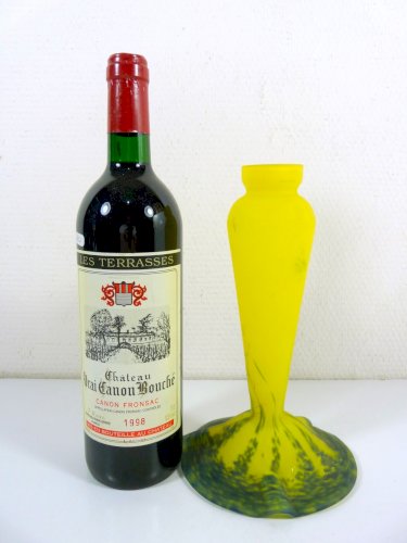 Pied Lampe Pâte de Verre Charles Vessiere Art Nouveau Signé Les Lumieres de Nanc